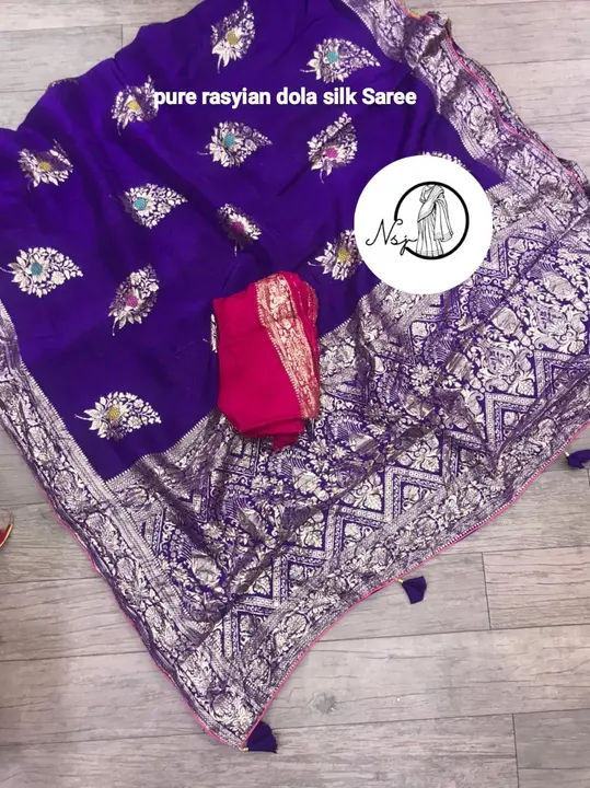 Presents beautiful rusyan silk Saree*
👉keep shopping with us 

New Launching for beauty

❤️pure rus uploaded by Gotapatti manufacturer on 4/27/2023