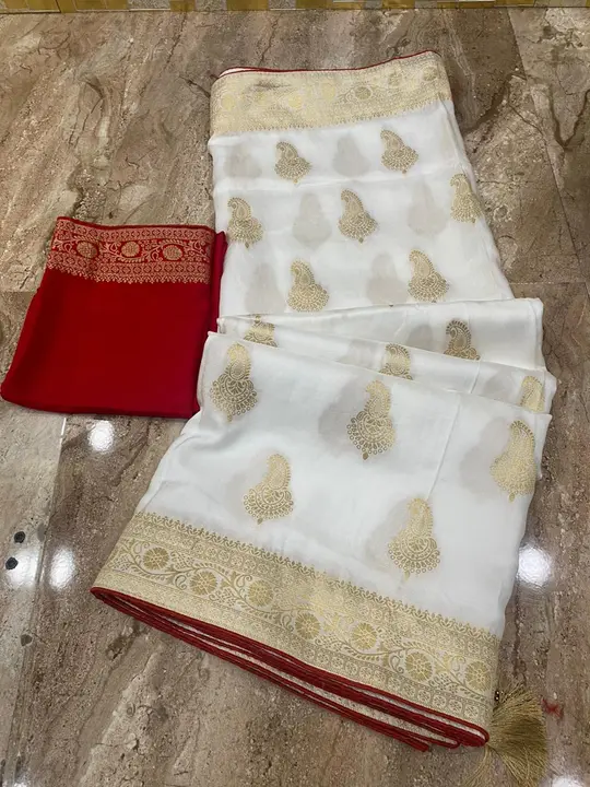 🦋new lounching 🦋

Beautiful party wear saree 

🌿original product 🌿

👌best quality fabric 👌

👉 uploaded by Gotapatti manufacturer on 4/27/2023