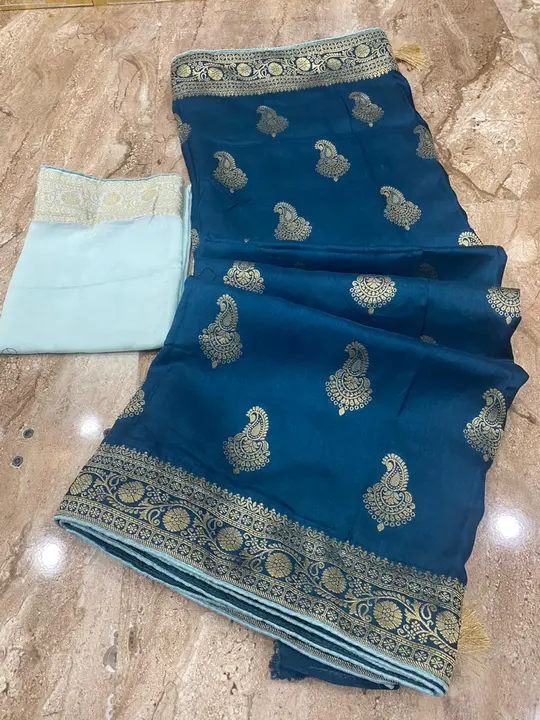 🦋new lounching 🦋

Beautiful party wear saree 

🌿original product 🌿

👌best quality fabric 👌

👉 uploaded by Gotapatti manufacturer on 4/27/2023