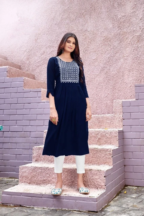 Long kurti with pent  uploaded by K.p creations on 4/27/2023