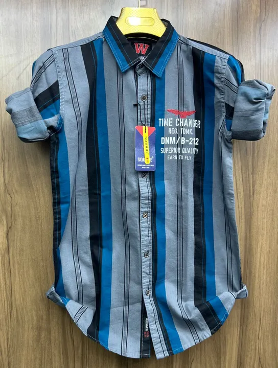 HEAVY COTTON TWILL STRIPE SHIRTS uploaded by Faateh Export 📞 on 4/27/2023