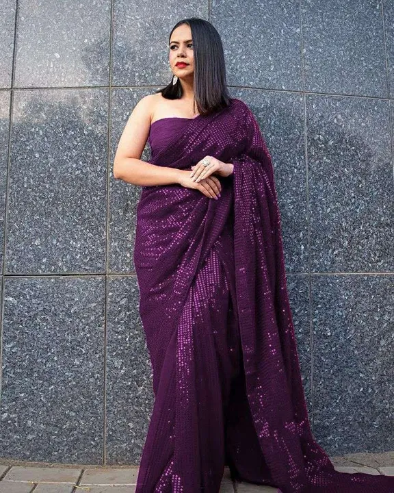Sequence saree with blouse  uploaded by Fashion designer saree  on 4/27/2023