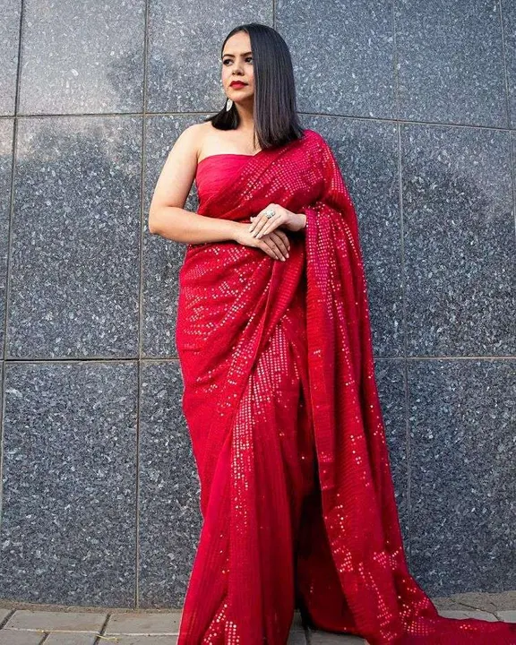 Sequence saree with blouse  uploaded by Fashion designer saree  on 4/27/2023