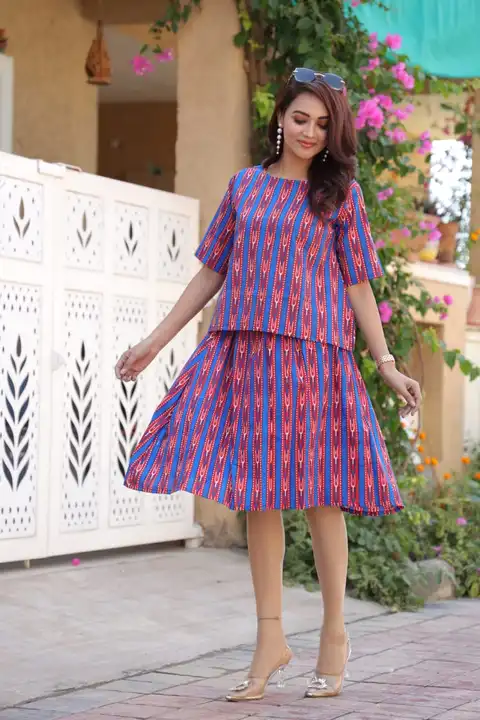 New collection of Bagru hand block printed Top&skirt 

👉 In stock
👉 Latest trendy designs
👉 Bulk/ uploaded by Online selling  on 4/27/2023