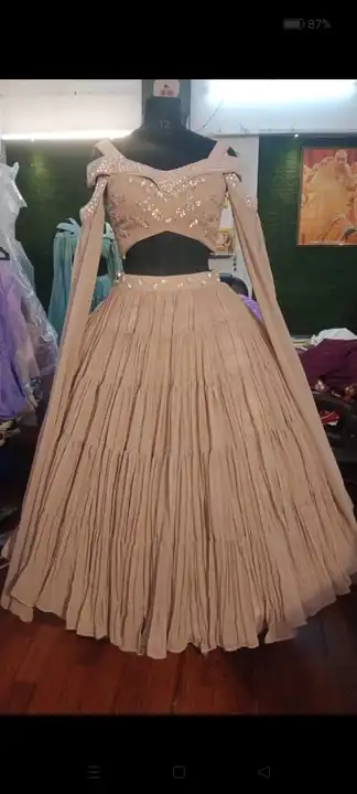 Geather Georgette lehnga hand work  uploaded by business on 4/27/2023
