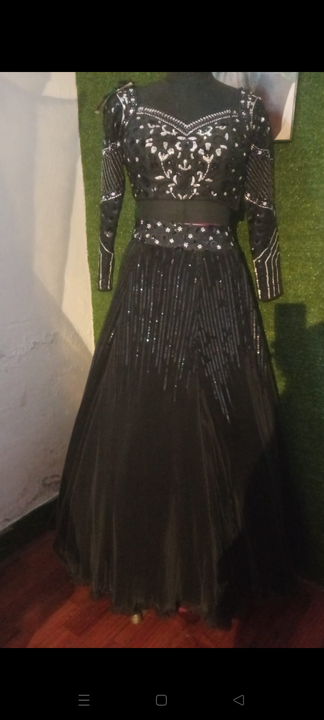 Post image Hey! Checkout my new product called
Black crush hand embroidery LEHNGA designer limited pieces .