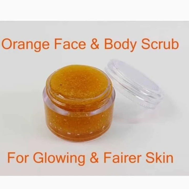 Orange face scrub uploaded by Apres bath handmade products on 4/27/2023