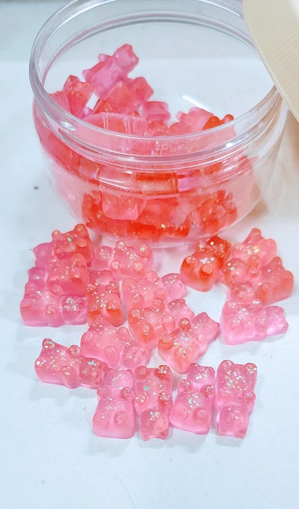 Pink mini teddy bear travelling soaps uploaded by business on 4/27/2023