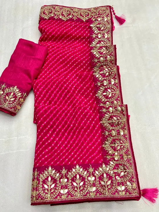 Georgette saree with heavy embroidery less uploaded by Trupti Creation on 4/27/2023