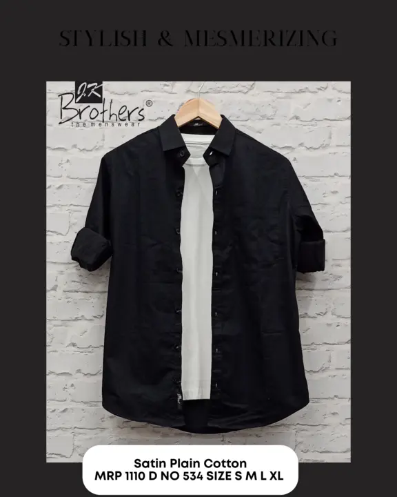 Men's Satin Cotton Plain Shirt  uploaded by Jk Brothers Shirt Manufacturer  on 4/27/2023