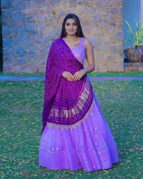 Light Purple Colour Embroidered Attractive Party Wear Silk Lehenga DC&2053 uploaded by Fatema Fashion on 4/27/2023