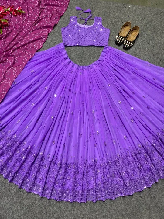 Light Purple Colour Embroidered Attractive Party Wear Silk Lehenga DC&2053 uploaded by Fatema Fashion on 4/27/2023