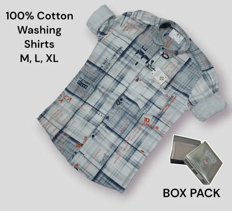 Men Box Pack WASHING Shirts uploaded by Kushal Jeans, Indore on 4/27/2023