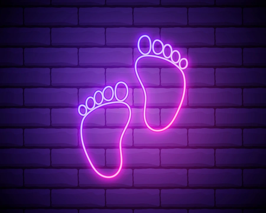 Foot print 👣 neon sign for occasions or decoration items  uploaded by Shyam enterprises on 4/27/2023