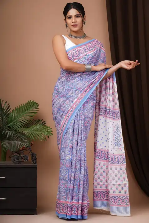 Cotton saree  uploaded by Bagru fab work on 4/27/2023