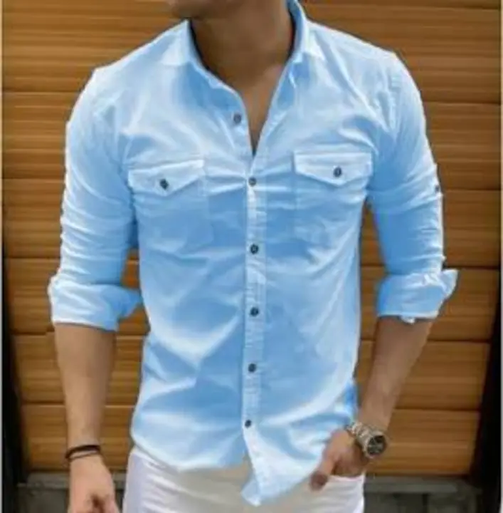 Denim shirt or lycra only one India_ fashion  uploaded by business on 4/27/2023
