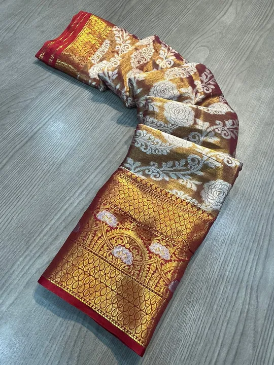 Kanjivaram silk saree uploaded by Suyukti fab on 4/27/2023