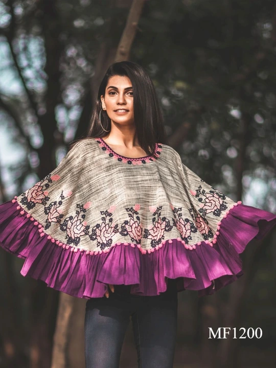 *RANGEELA RE colourful embroidered  colorfur winter ponchos*

 Total 16 ponchos designs 

*CIRCULAR  uploaded by Aanvi fab on 4/27/2023