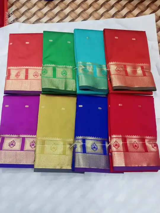 Karishma silk with lining  uploaded by M K Creation Fancy handloom silk Saree on 4/27/2023
