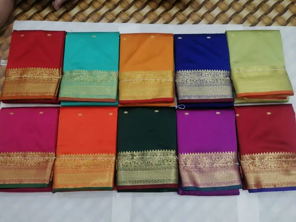 Karishma silk with lining  uploaded by M K Creation Fancy handloom silk Saree on 4/27/2023