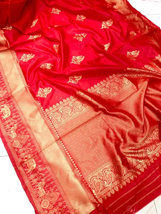 Soft lichi silk saree  uploaded by RV FASHION on 4/27/2023