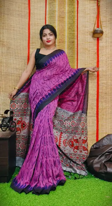 Handloom print s!aree fabric khadi cotton  uploaded by Sujata saree cantre on 4/27/2023