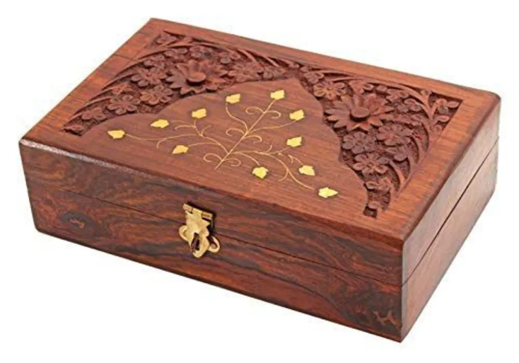 Wooden carving box uploaded by business on 4/27/2023