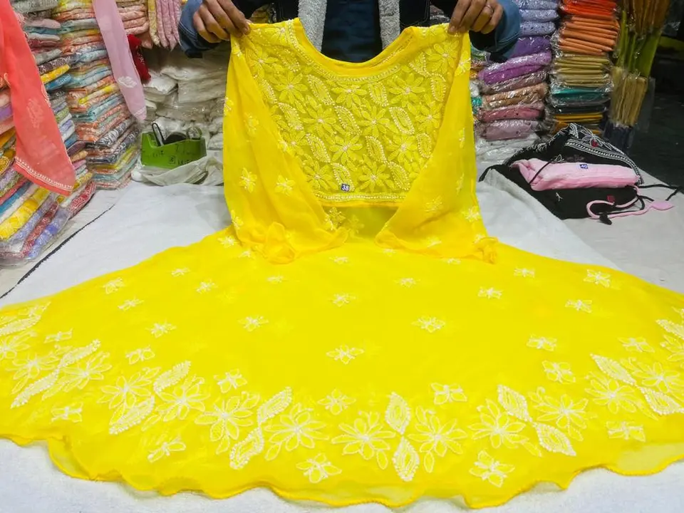 Yog bells sleeves gown uploaded by M V CHIKAN on 5/30/2024