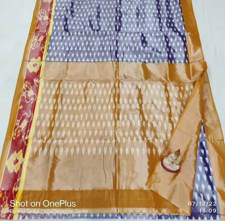 Pochampally Handloom Ikkat Sicko Pattu With Blouse Designer Sarees. Order for 📞+04 uploaded by KS HANDLOOM  on 4/27/2023