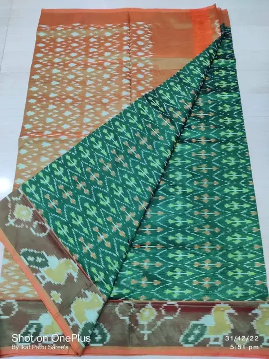 Pochampally Handloom Ikkat Sicko Pattu With Blouse Designer Sarees Order for 📞+47 uploaded by business on 4/27/2023