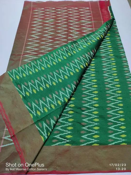 Pochampally Handloom Ikkat Masrise Cotton With Out Blouse Designer Sarees  uploaded by KS HANDLOOM on 4/27/2023