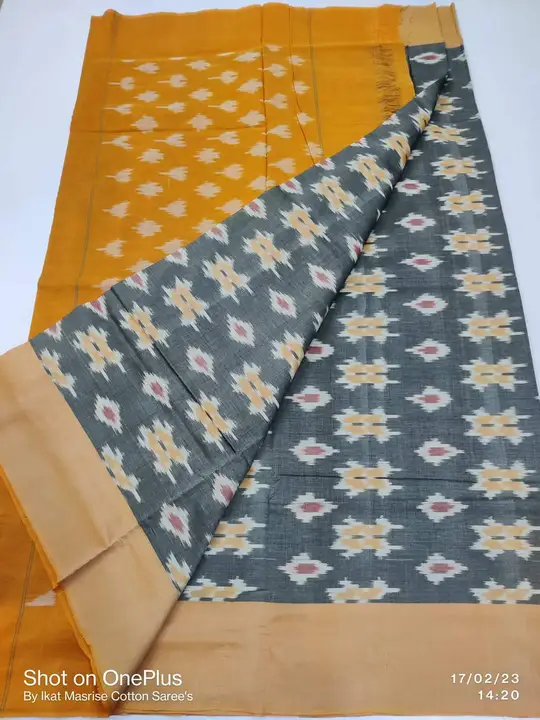 Pochampally Handloom Ikkat Masrise Cotton With Out Blouse Designer Sarees. Order for 📞+04 uploaded by KS HANDLOOM on 4/27/2023