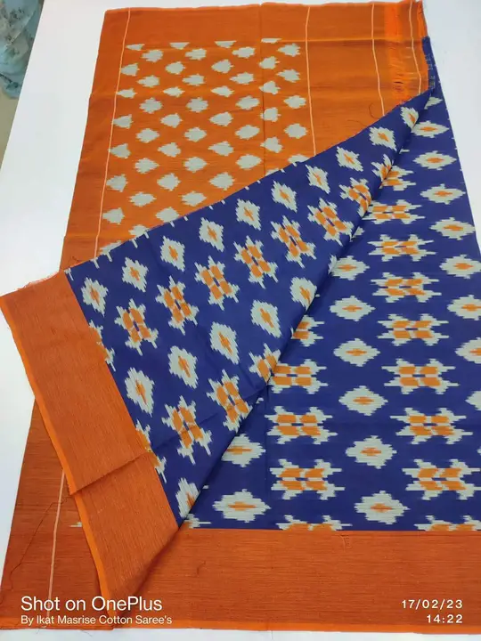 Pochampally Handloom Ikkat Masrise Cotton With Out Blouse Designer Sarees. Order for 📞+04 uploaded by KS HANDLOOM on 4/27/2023