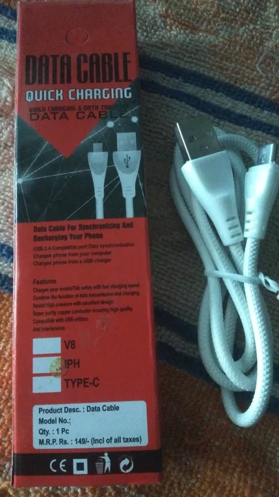 Post image I want 50+ pieces of Mobile Cable at a total order value of 10000. I am looking for V/8 8,50/-
T/C 10.50/-. Please send me price if you have this available.