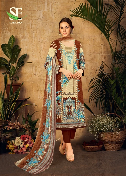 Semi Cotton Pakistan style with cotton duptta  uploaded by Chetan cloth house on 4/27/2023