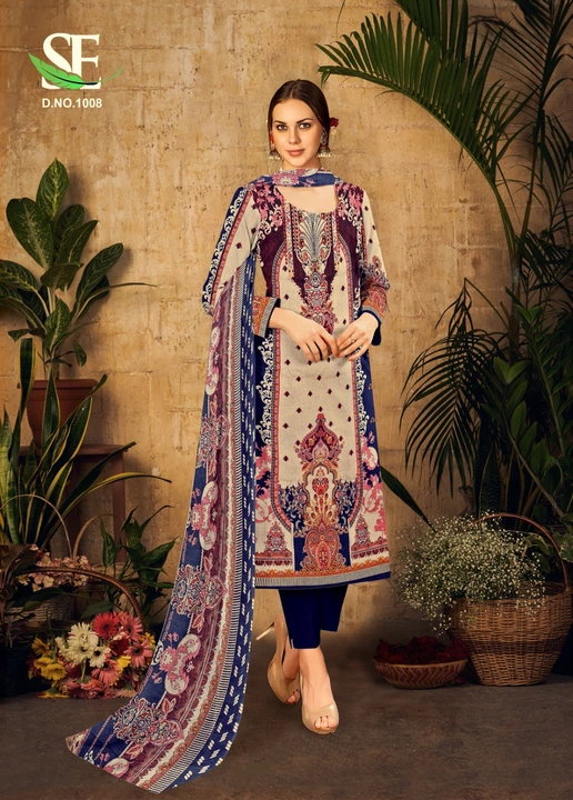 Semi Cotton Pakistan style with cotton duptta  uploaded by Chetan cloth house on 4/27/2023
