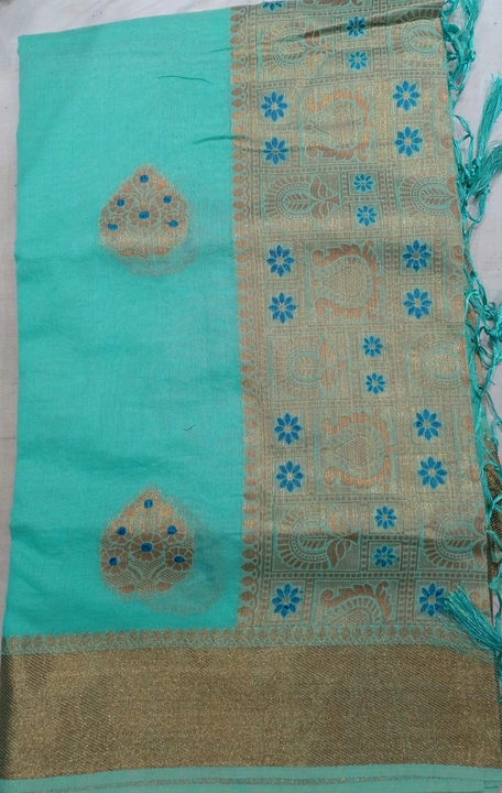 Fancy cotton silk saree uploaded by Jain Saree Mandir on 4/27/2023