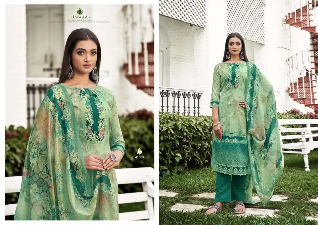Muslin suits with digital dupatta  uploaded by Rayan embroidery on 4/27/2023