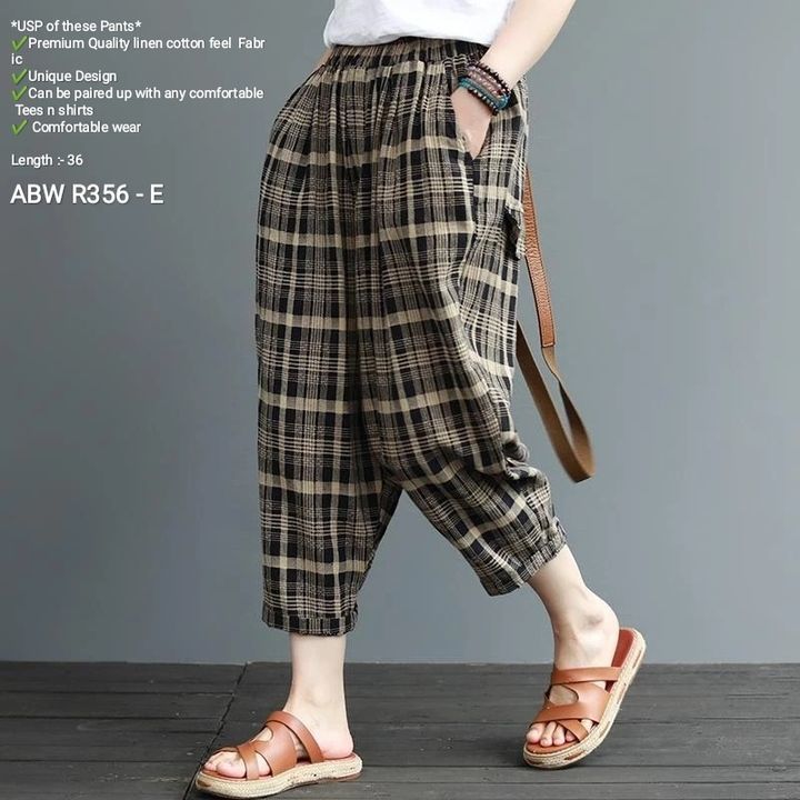 _Summer Loose Large Size Retro Printing Linen Pants..._ 👖
_All New Design Fresh Pants_

ABW R356 -  uploaded by Fashion trendzzz on 3/7/2021