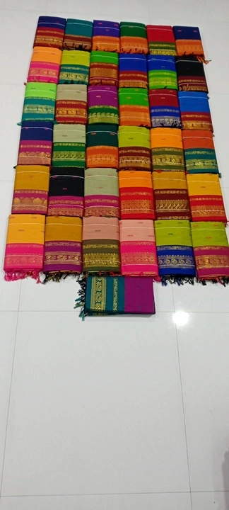 Kalyani cotton saree gadwal paithani** for orders uploaded by Kanishka silks on 4/27/2023