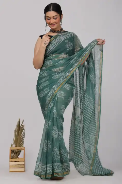 🌹🌹🌹🌹🌹🌹🌹
New collection Saree Kota Doriya .
Hand made 
Block print , Dabu print , Bagru print  uploaded by Saiba hand block on 4/27/2023