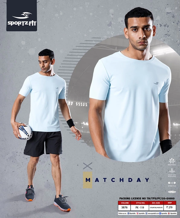 Sportfit Matty Lycra Fabric  uploaded by Eleven 7 mens ware on 4/27/2023
