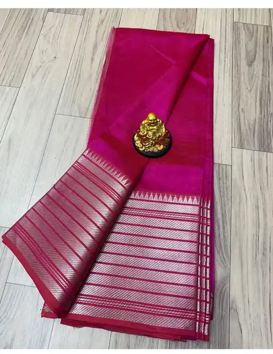  Bhagalpuri Mangalagiri saree with copper and silver zari border 

 uploaded by Kiran Textile on 4/28/2023