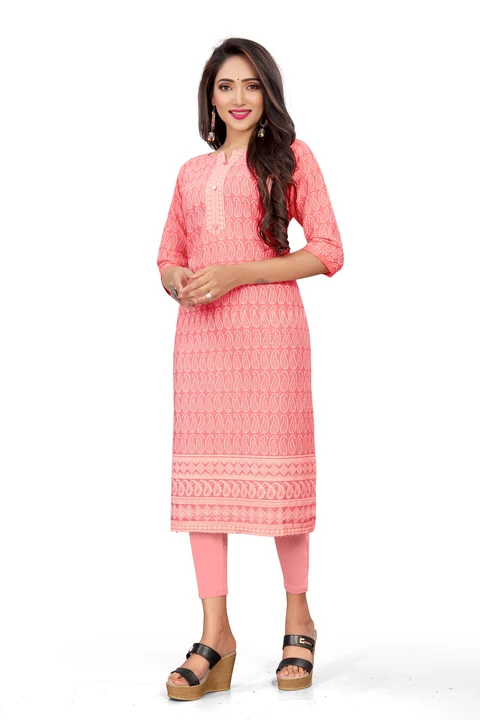 Viscose Rayon Women Chikankari Kurti  uploaded by Vijay Laxmi Garments on 4/28/2023