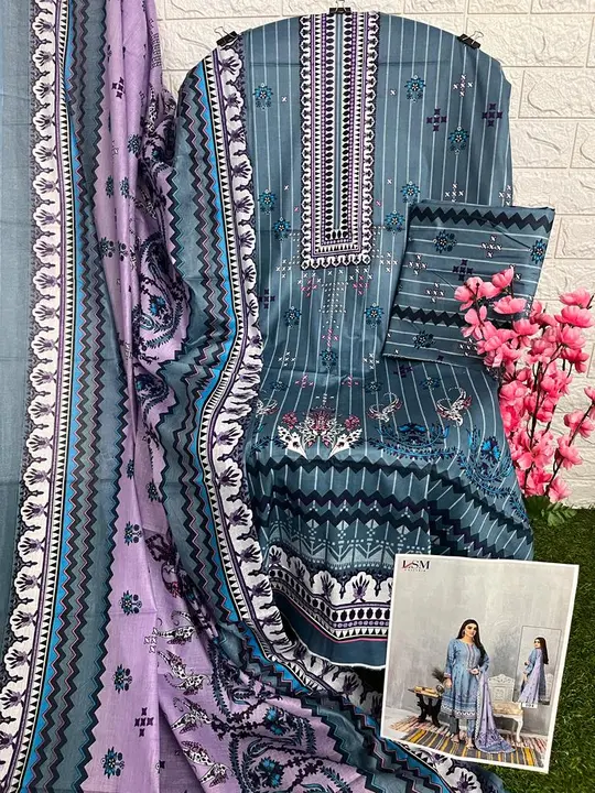 LSM pure lawn printed catalog dress material  uploaded by Anisa fashion  on 4/28/2023