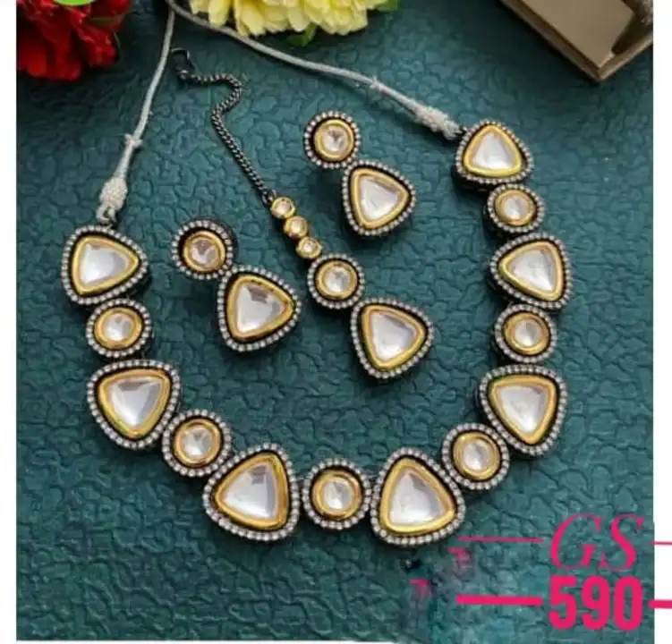 Real Kundan necklace set  uploaded by Sb designs on 4/28/2023