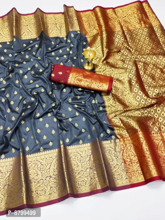 Women's Banrasi Silk Saree With Unstitched Blouse Piece uploaded by Kalpana Enterprises on 4/28/2023