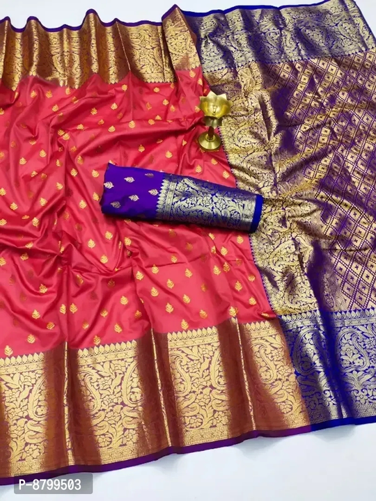 Women's Banrasi Silk Saree With Unstitched Blouse Piece uploaded by Kalpana Enterprises on 4/28/2023