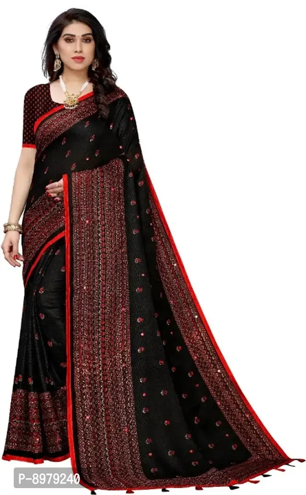 Fancy Jute Cotton Saree with Blouse Piece for Women uploaded by Raj Garments on 4/28/2023
