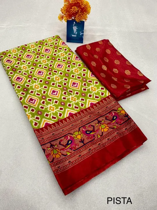 Dola silk Saree with foil Print all over Saree  uploaded by business on 4/28/2023